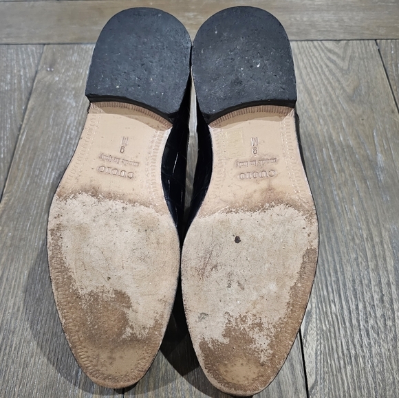 Paul Fredrick Black Crocodile Pattern Oxfords - Picture 7 of 9